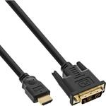 InLine HDMI-DVI Kabel, vergoldete Kontakte, HDMI ST auf DVI 18+1 ST, 3m (17663P)