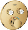 GROHE Grohtherm SmartControl Thermostat, 2 Absperrventilen, Fertigmontageset für