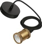 Philips LED Lampe, Schnurpendel, E27, 40W, gold/schwarz (929001978001)