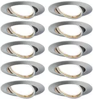 Paulmann Einbauleuchte Base Basisset schwenkbar rund 90mm 20&deg; GU10 max. 10W 230V