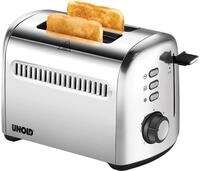 Unold 38326 2er Retro Toaster, 790-950W, Br&ouml;tchenaufsatz, 7 R&ouml;stgrade, auftauen,