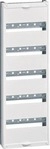 Hager ZU15S Verteilerfeld, univers Z, H&ouml;he 750mm, 5-reihig, 1-feldig, PE/N