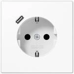 Jung LS1520-18CWW SCHUKO Steckdose mit USB-Ladeger&auml;t, Serie LS, alpinwei&szlig;