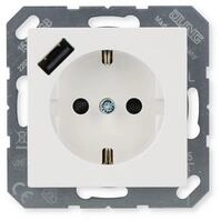 Jung A1520-18AWW SCHUKO Steckdose mit USB-Ladeger&auml;t, Serie A/AS, alpinwei&szlig;