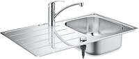 GROHE Eurosmart Set aus Sp&uuml;le und K&uuml;chenarmatur, flacher Auslauf, Einlochmontage,