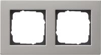 Gira 0212335 Abdeckrahmen f&uuml;r den flachen Einbau 2-fach, System 55 E2, edelstahl