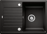 Blanco Zia 45 S Compact Granitsp&uuml;le mit Ablauffernbedienung, reversibel, schwarz