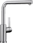 Blanco Lanora F Einhebelmischer, Niederdruck, Vorfenstermontage, Edelstahl (526181)