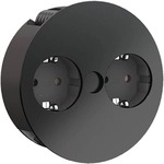 Bachmann TWIST, 2xSteckdose, 2m, schwarz seidenmatt (931.150)