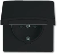 Busch-Jaeger 20 EUGKB-35-101 SCHUKO Steckdosen-Einsatz mit Klappdeckel, Allwetter 44,
