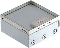 OBO Bettermann UDHOME4 2V V Bodentank, kpl. 3fach VDE-Steckdose, Edelstahl (7427200)