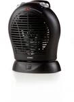 DOMO DO7324F Heizstrahler, 2000W, Thermostat, &Uuml;berhitzungsschutz, schwarz