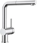 Blanco Linus-S Einhebelmischer, Hochdruck, herausziehbarer Auslauf, massiv PVD steel