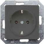 Siemens DELTA i-system Schuko-Steckdose 10/16A, 250V, 55x55mm, carbonmetallic