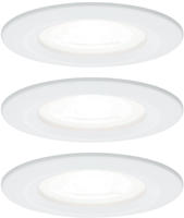 Paulmann LED Einbauleuchte Nova Basisset starr IP44 rund 78mm GU10 3x6,5W 3x470lm