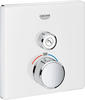 GROHE Smartcontrol Thermostat mit 1 Absperrventil, eckig, EcoJoy, moon white