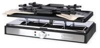Clatronic RG 3757 Raclette-Grill, 1200-1400 W, 8 Pf&auml;nnchen, schwarz (263946)