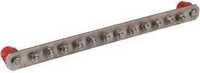 Dehn PAS I 12AP M10 Potentialausgleichsschiene, mit Federring, 12polig, 505 x 40 x 6