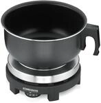 Rommelsbacher RK501/SU Reisekochplatte, 500W, Gussheizplatte, Edelstahl/schwarz