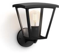 Philips Hue White Inara Outdoor LED Wandleuchte, E27, 7W, 550lm, 2100K, schwarz
