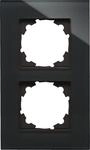 Kopp Glas-Abdeckrahmen 2-fach, HK07, Schwarz (405405004)