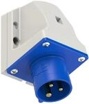 PCE CEE-Wandger&auml;testecker, Schraubklemme, abgewinkelt, 16A, 3p, 6h, IP44, blau