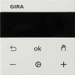 Gira 539327 System 3000 Raumtemperaturregler Display, System 55, reinwei&szlig; seidenmatt