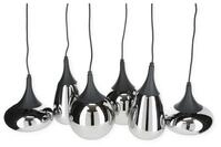 Trio Lumina Pendelleuchte, 40W, 6 x E14, schwarz-chrom (317000632)