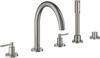 GROHE Atrio 5-Loch-Wannen-Kombination, eigensicher, mit Hebelgriffen, supersteel