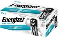 Energizer Max Plus E-Block Alkali-Mangan Batterie, 9V, 20 St&uuml;ck (E301323200)