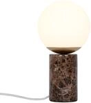 Nordlux Lilly Marble Tischlampe, 220-240V, E14, IP20, Marmor, braun (2213575018)