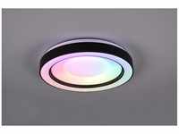 Reality Arco Deckenleuchte LED Schwarz, 1-flammig, Fernbedienung, Farbwechsler, 22W,