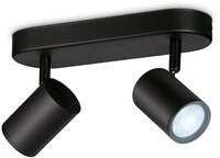 Wiz Imageo 2x einstellbarer LED Spot, 4,9W, 690lm, 2700-6500K, schwarz...