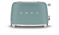 Smeg TSF01EGMEU 50s Style Toaster, 950 W, 2-Schlitze, 6 R&ouml;ststufen, emerald green