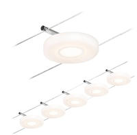 Paulmann CorDuo LED Seilsystem DiscLED Basisset 5x200lm 5x4,5W 3000K 230/12V, chrom
