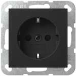Gira 4453005 SCHUKO-Steckdose, 16A 250V~ mit Shutter, System 55, schwarz