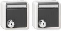 GIRA 456030 Set 2x SCHUKO KD Schloss gleichschlie&szlig;en, grau