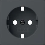 Gira 492028 Abdeckung f&uuml;r Schuko Steckdose, System 55, Anthrazit