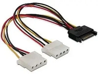 DeLock 65159, Delock Power SATA 15 Pin > 2x 4-Pin PCI Molex