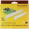 DeLock 89801, DeLOCK intern PCIe 3.0 x4 auf 20-Pin Key-B USB 3.1