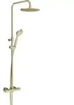 Gessi Duschs&auml;ule-Thermostat mit Antikalk-Kopfbrause Messing Antik - Messing Antik