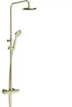 Gessi Duschs&auml;ule-Thermostat mit Antikalk-Kopfbrause Messing Antik - Messing Antik