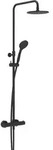 Gessi Duschs&auml;ule-Thermostat mit Antikalk-Kopfbrause schwarz matt - schwarz matt