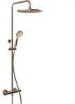 Gessi Duschs&auml;ule-Thermostat mit Antikalk-Kopfbrause Kupfer - Kupfer PVD