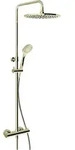 Gessi Duschs&auml;ule-Thermostat mit Antikalk-Kopfbrause messing - messing