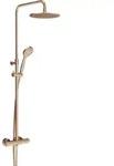Gessi Duschs&auml;ule-Thermostat mit Antikalk-Kopfbrause Kupfer - Kupfer PVD