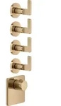 Gessi Inciso Hochleistungs-Thermostat mit 4 separaten Wegen - warm bronze PVD