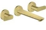 Axor Citterio C 3-Loch Waschtischarmatur Cubic Cut - brushed brass