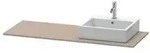 Duravit Xsquare Konsole mit einem Ausschnitt XS060G, 1400 x 550mm - Basalt Matt Dekor