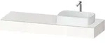 Duravit Collection One Konsole 1600x550x170 mm, f&uuml;r Becken rechts - Wei&szlig; Hochglanz